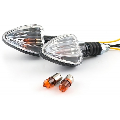 Indikatori trīsstūrveida īss oglekļa / caurspīdīgs / oranžs Indikatori trīsstūrveida īss oglekļa / caurspīdīgs / oranžs