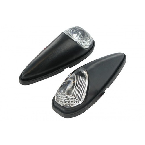 Līmētas gaismas / indikatori Raindrop caurspīdīgs / melns Līmētas gaismas / indikatori Raindrop caurspīdīgs / melns