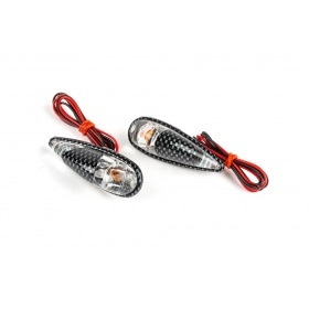 Indicators / Lamps glue-on drop-shaped Fender carbon / white / orange