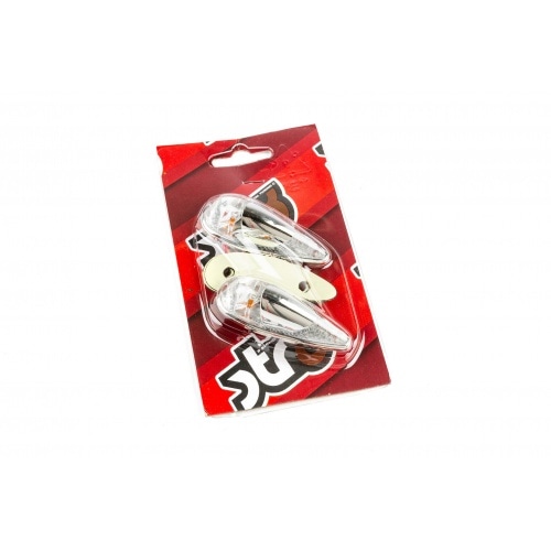 Indicators / Lamps glue-on drop-shaped Fender chrome / white / orange Indicators / Lamps glue-on drop-shaped Fender chrome / white / orange