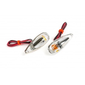 Indicators / Lamps glue-on drop-shaped Fender chrome / white / orange