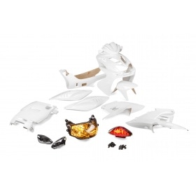 Apgaismes un gaismu komplekts melns un balts Yamaha Aerox pirms 2013 gada