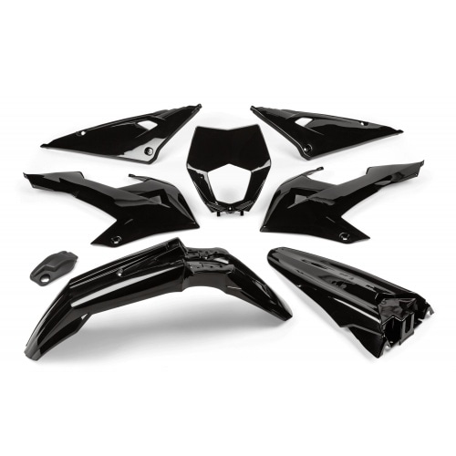 Plastmasas komplekts 8 gabali Rieju MRT pēc 2022 melns Plastmasas komplekts 8 gabali Rieju MRT pēc 2022 melns