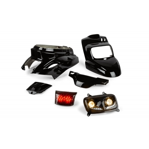 Fairing Kit und Beleuchtung hinten + vorn black Yamaha BW’s after 2004 Fairing Kit und Beleuchtung hinten + vorn black Yamaha BW’s after 2004