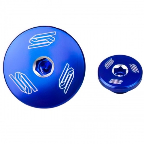 Dzinēja spraudnis / eļļas vāciņš Scar alumīnija KXF 250 / 450 zils Dzinēja spraudnis / eļļas vāciņš Scar alumīnija KXF 250 / 450 zils