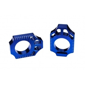 Chain Tensioners / Axle Blocks Scar aluminium Sherco SE / SE-F blue