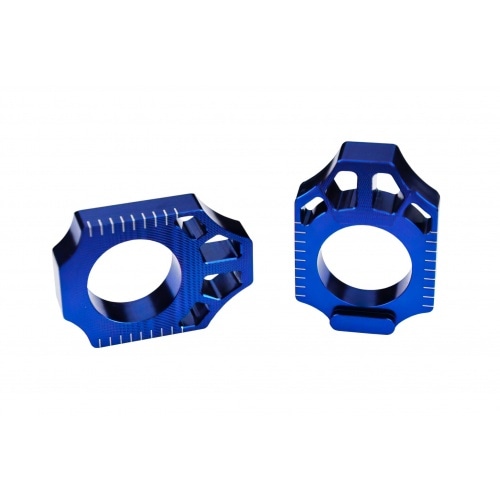 Chain Tensioners / Axle blocks Scar aluminium YZ / YZF blue Chain Tensioners / Axle blocks Scar aluminium YZ / YZF blue