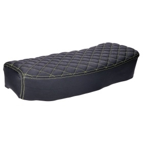 Seat Schmitt quilted black / yellow Simson S50/S51/S70