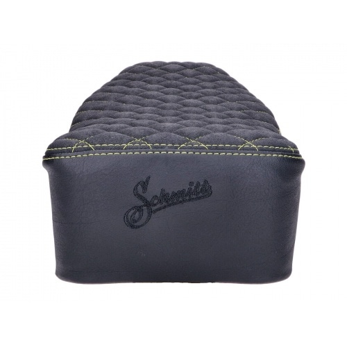 Seat Schmitt quilted black / yellow Simson S50/S51/S70 Seat Schmitt quilted black / yellow Simson S50/S51/S70