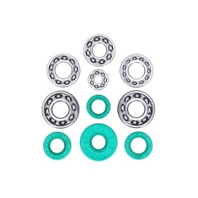 Ball Bearing Set metal cage C3 with FKM oil seals Schmitt Evolution with direction of twist Simson M500