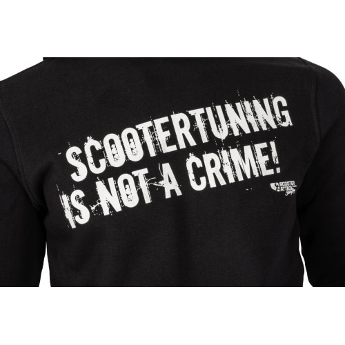 Hoody scootertuning is not a crime unzipped black Hoody scootertuning is not a crime unzipped black