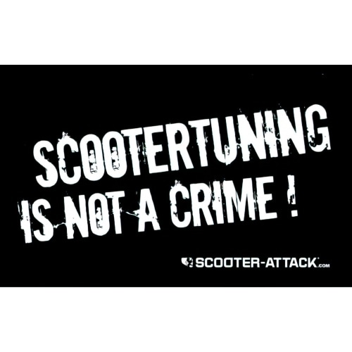 Uzlīme Scootertuning is not a crime, melna/ balta, apm. 63x 105mm Uzlīme Scootertuning is not a crime, melna/ balta, apm. 63x 105mm