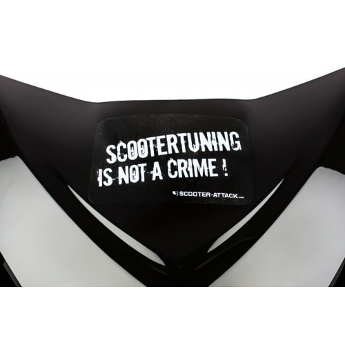 Uzlīme Scootertuning is not a crime, melna/ balta, apm. 63x 105mm Uzlīme Scootertuning is not a crime, melna/ balta, apm. 63x 105mm