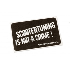 Uzlīme Scootertuning is not a crime, melna/ balta, apm. 63x 105mm
