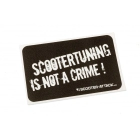 Uzlīme Scootertuning is not a crime, melna/ balta, apm. 63x 105mm