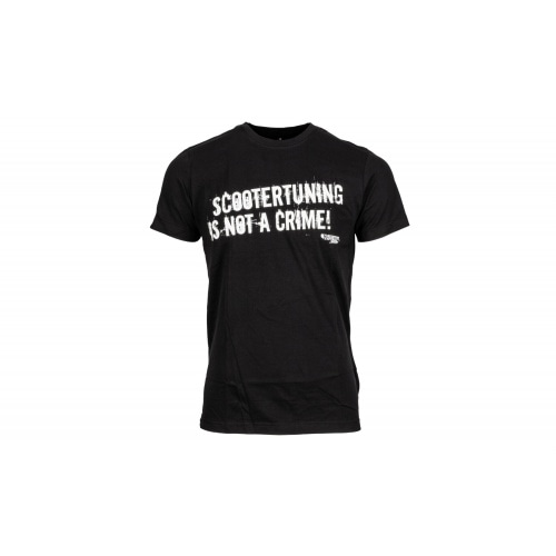 T-krekls Scootertuning is not a crime (STINAC), melns, izmērs S T-krekls Scootertuning is not a crime (STINAC), melns, izmērs S