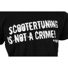 T-krekls Scootertuning is not a crime (STINAC), melns, izmērs S