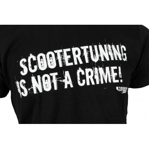 T-krekls Scootertuning is not a crime (STINAC), melns, izmērs S T-krekls Scootertuning is not a crime (STINAC), melns, izmērs S
