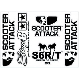 Scooter-Attack stickers 140x100mm