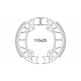 Doppler Brake Shoes rear Grimeca (110x25) Piaggio Typhoon / Stalker / NRG