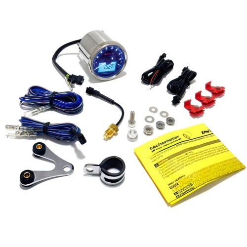 Тахометр Koso аналоговый 9000 об/мин / термометр черный Тахометр Koso аналоговый 9000 об/мин / термометр черный