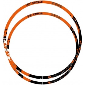 12" Stage6 oranžā / melnā krāsā 12" loka uzlīmes komplekts