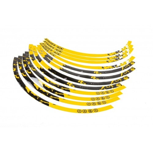 12" Stage6 dzeltena / melna 12" loka uzlīmes komplekts 12" Stage6 dzeltena / melna 12" loka uzlīmes komplekts