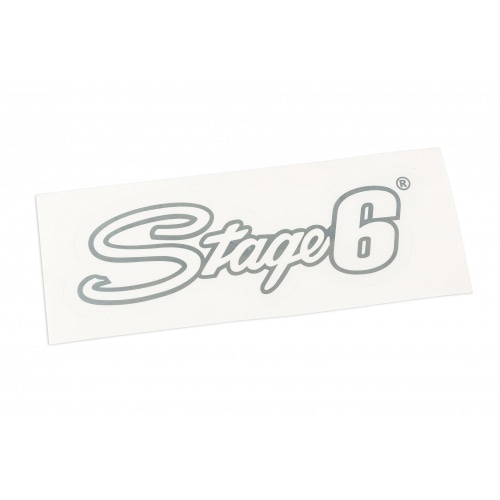 Uzlīme Stage6 logo 20x6cm sudraba krāsā Uzlīme Stage6 logo 20x6cm sudraba krāsā