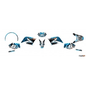 Decal Kit Stage6 blue – black Yamaha DT50 / MBK X-Limit