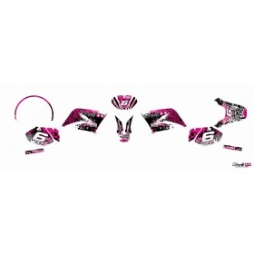Decal Kit Stage6 pink – black Yamaha DT50 / MBK X-Limit