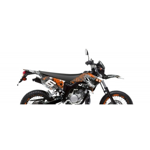 Decal Kit Stage6 orange – white Yamaha DT50 / MBK X-Limit Decal Kit Stage6 orange – white Yamaha DT50 / MBK X-Limit
