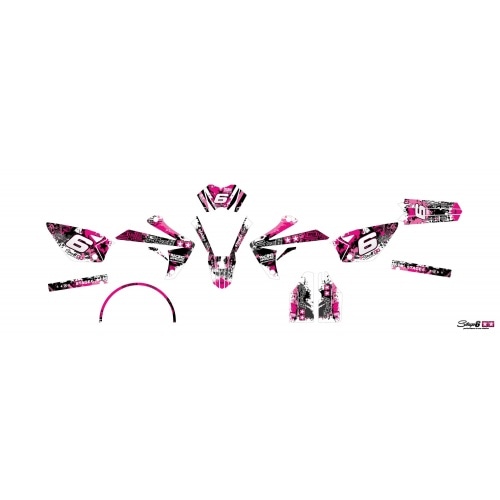 Decal Kit Stage6 pink – black Rieju MRT Decal Kit Stage6 pink – black Rieju MRT