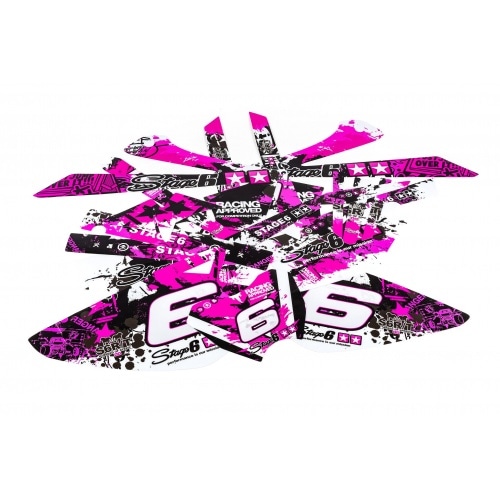 Decal Kit Stage6 pink – black Rieju MRT Decal Kit Stage6 pink – black Rieju MRT