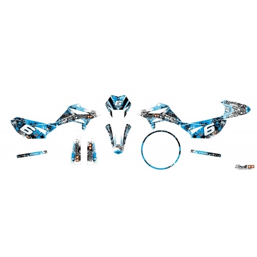 Decal Kit Stage6 blue – black Beta RR Decal Kit Stage6 blue – black Beta RR