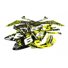 Decal Kit Stage6 yellow – black Honda HM 50