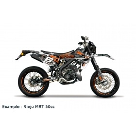 Seat Cover Yamaha DT Stage6 Full Covering orange / white