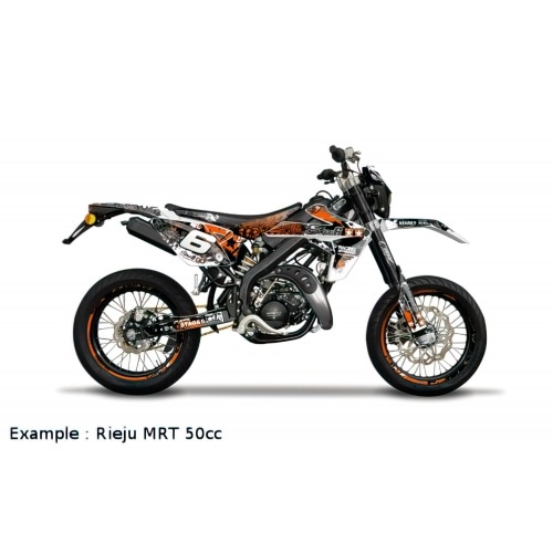 Seat Cover Rieju MRT Stage6 Full Covering orange / white Seat Cover Rieju MRT Stage6 Full Covering orange / white