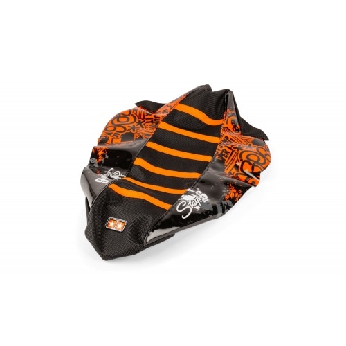 Seat Cover Rieju MRT Stage6 Full Covering orange / white Seat Cover Rieju MRT Stage6 Full Covering orange / white