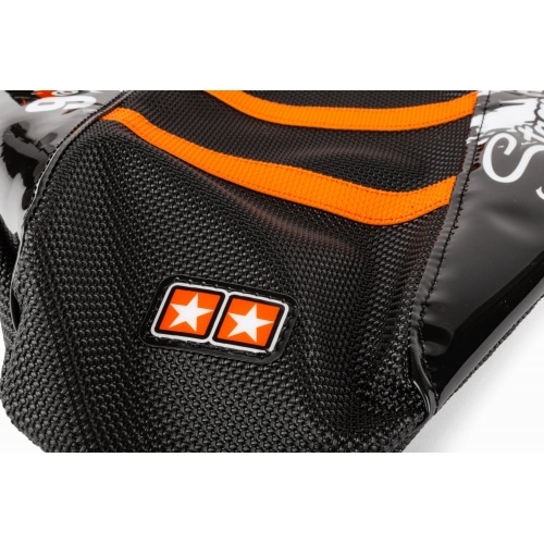 Seat Cover Rieju MRT Stage6 Full Covering orange / white Seat Cover Rieju MRT Stage6 Full Covering orange / white