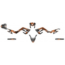 Decal Kit Stage6 orange – black Derbi X-Treme Euro 4