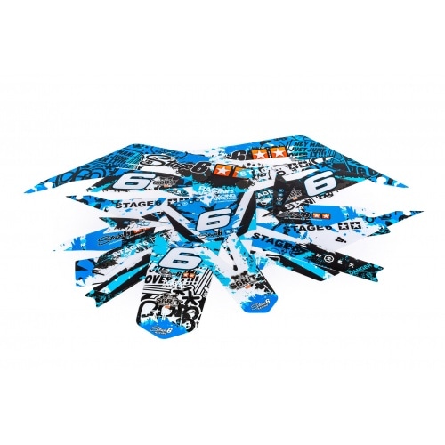 Decal Kit Stage6 blue – black Derbi X-Treme Euro 4 Decal Kit Stage6 blue – black Derbi X-Treme Euro 4