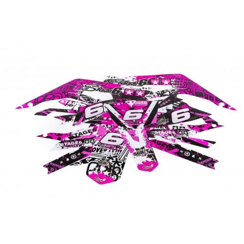 Decal Kit Stage6 pink – black Derbi X-Treme Euro 4 Decal Kit Stage6 pink – black Derbi X-Treme Euro 4