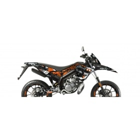 Decal Kit Stage6 orange – white Derbi X-Treme Euro 4
