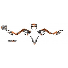 Decal Kit Stage6 orange – white Derbi X-Treme Euro 4
