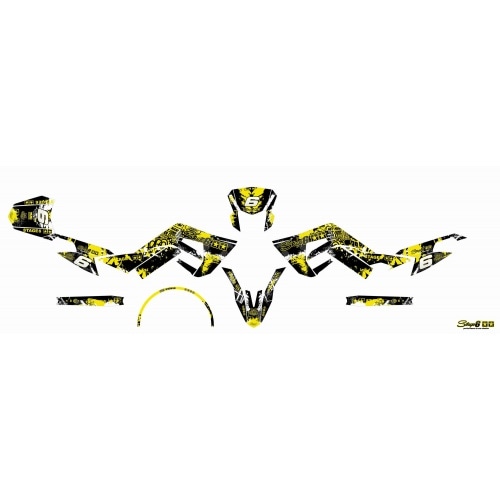 Decal Kit Stage6 yellow – black Derbi X-Treme Euro 4 Decal Kit Stage6 yellow – black Derbi X-Treme Euro 4