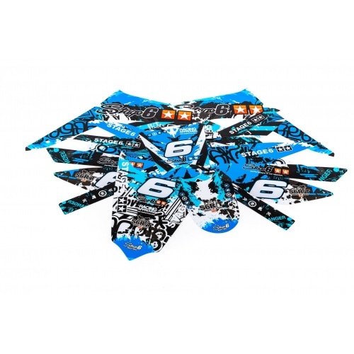 Комплект декалей Stage6 синий - черный Derbi X-Treme / X-Race Комплект декалей Stage6 синий - черный Derbi X-Treme / X-Race