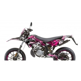 Decal Kit Stage6 pink – black Derbi X-Treme / X-Race