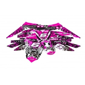 Decal Kit Stage6 pink – black Derbi X-Treme / X-Race