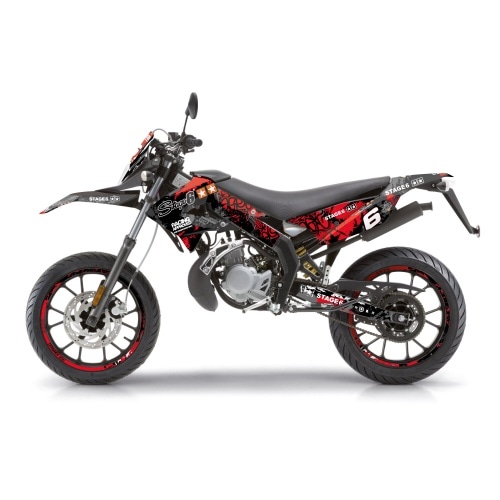 Decal Kit Stage6 red - black Derbi X-Treme / X-Race Decal Kit Stage6 red - black Derbi X-Treme / X-Race