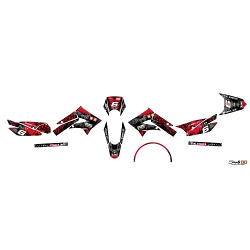 Decal Kit Stage6 red - black Derbi X-Treme / X-Race Decal Kit Stage6 red - black Derbi X-Treme / X-Race